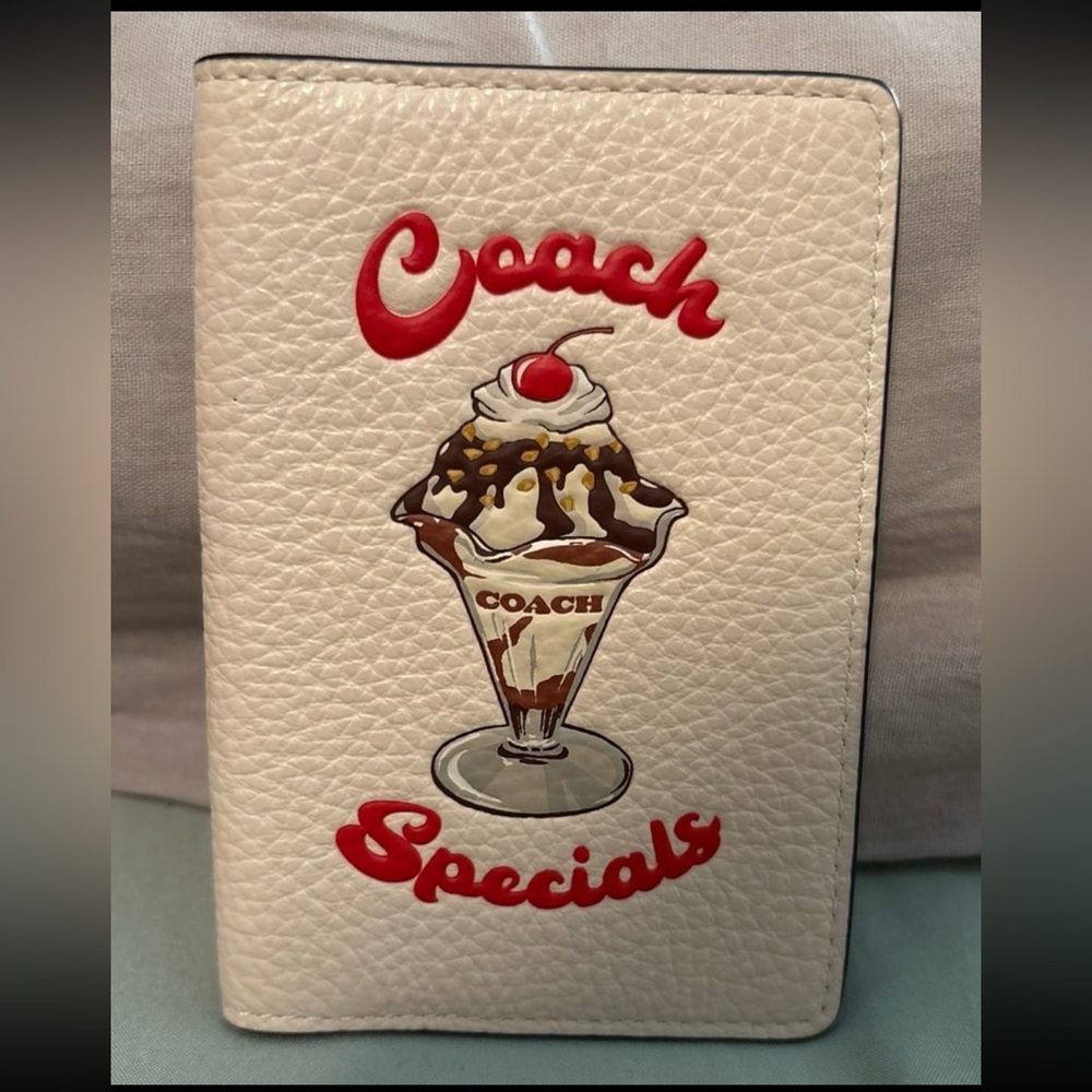 Coach ID Card Wallet With Sundae Ice Cream Graphic